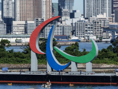 The Paralympic symbol "The Three Agitos"