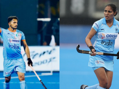 Harmanpreet Singh won the men's 'Player of the Year' award and Gurjit Kaur was recognised as the best player in the women's section.