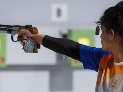 Manu Bhaker and Javad Foroughi win air pistol mixed team gold in President's Cup