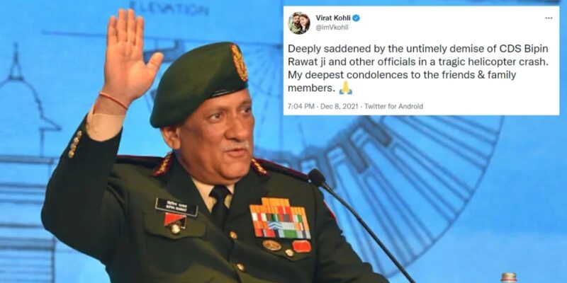 From Virat Kohli to Rani Rampal: Tributes pour in over Bipin Rawat's death