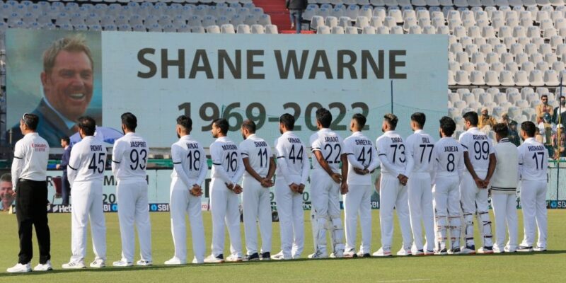 India and Sri Lanka hold minute's silence for Shane Warne