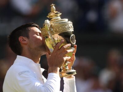 Djokovic tames searing Kyrgios