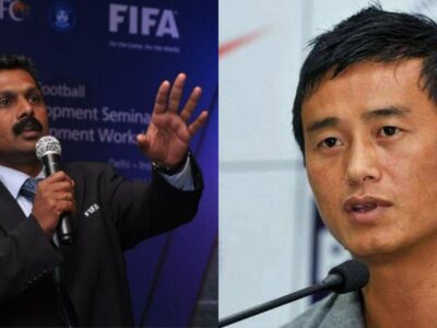 Baichung Bhutia and Shaji Prabhakaran