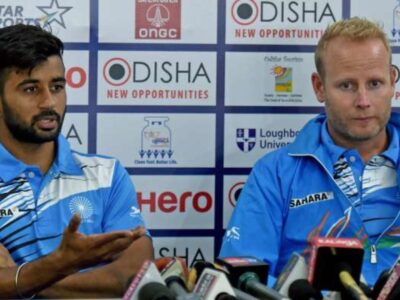 Sjoerd Marijne and Manpreet Singh