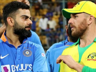 Virat Kohli and Aaron Finch