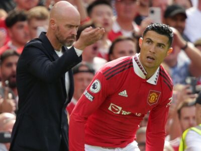 Cristiano Ronaldo and Erik ten Hag
