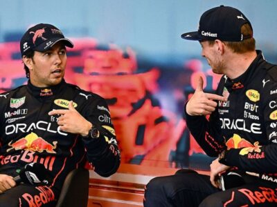 Sergio Perez and Max Verstappen
