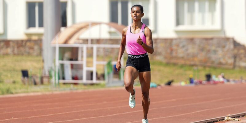 Priya Mohan was the first to make the cut in the 400-metre event, striking gold with a time of 53.40 seconds.