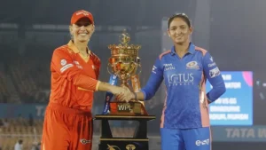Mumbai Indians against the Gujrat Giants in the WPL play - off