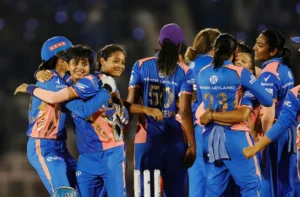 Mumbai Indians celebrating their WPL Final win over the delhi capitals 