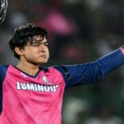 Vaibhav Suryavanshi takes off helmet after maiden IPL Century