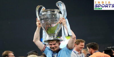 Kevin de Bruyne with ucl trophy
