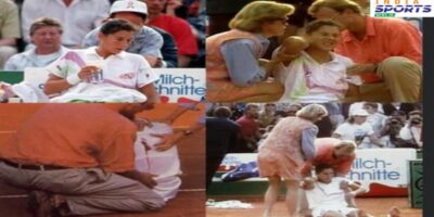 Seles after the stabbing incident