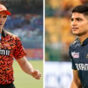 Pat Cummins talking and shumbman gill on the field