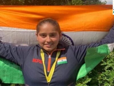 Simranpreet Holding The Indian Flag