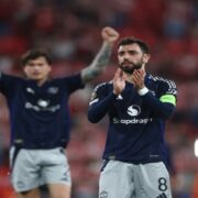 Manchester United squad celebrating after their victory against Athletic Club Bilbao