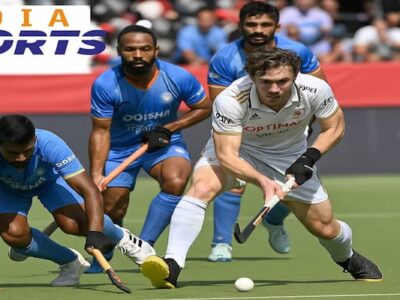 India defending The free kick against Belgium