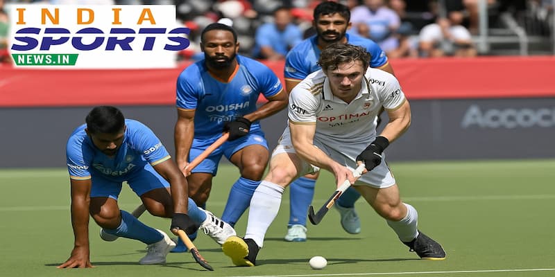 India defending The free kick against Belgium