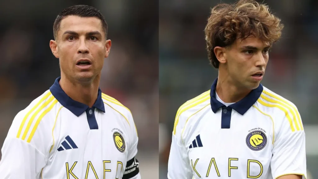 The first of Ronaldo’s three goals came courtesy of a beautiful link-up with Portuguese compatriot Joao Felix