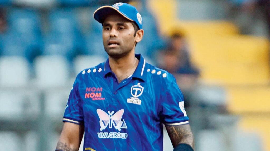 After the IPL, Suryakumar turned out for Triumph Knights Mumbai North East in the T20 Mumbai League