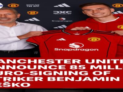 Manchester United signed Slovenia forward Benjamin Sesko on Saturday in an attempt to bounce back from its worst season in the Premier League era
