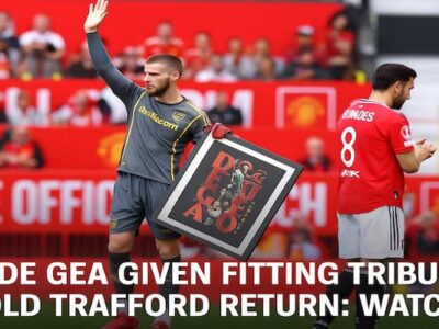 David de Gea returns to Old Trafford with Fiorentina, receiving a tribute as Manchester United honour his decorated career at the club