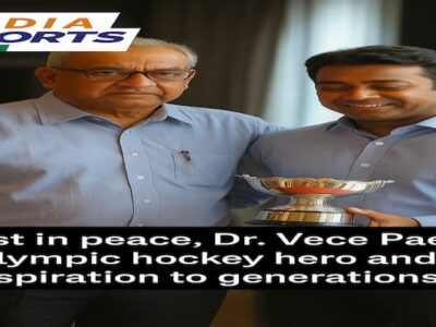 Paes played as a midfielder in the Indian hockey team and, after retirement, donned multiple hats in his long association with Indian sport