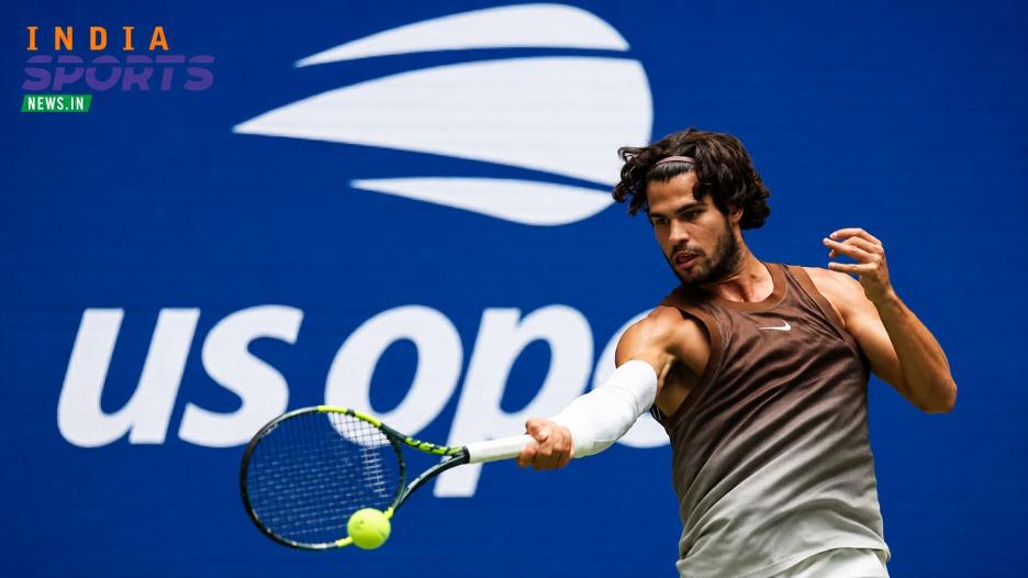 Carlos Alcaraz competing at the US Open 2026 in New York