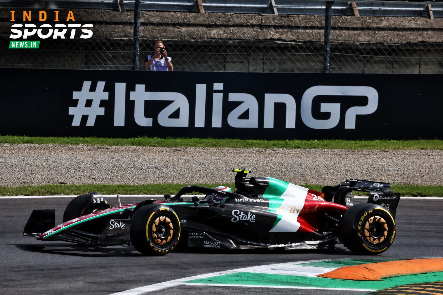 Formula 1 car racing at Monza ahead of the 2026 Italian Grand Prix.