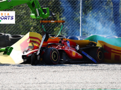 Leclerc Monza crash
