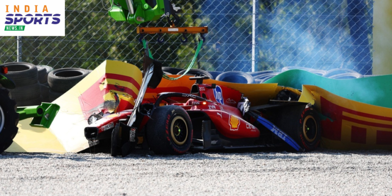 Leclerc Monza crash