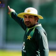 Former Pakistan head coach Sarfaraz Ahmed in Pakistan cricket team during training