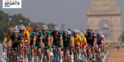 Cyclists competing in a road cycling race as Pune prepares to host the 2032 UCI Road World Championships