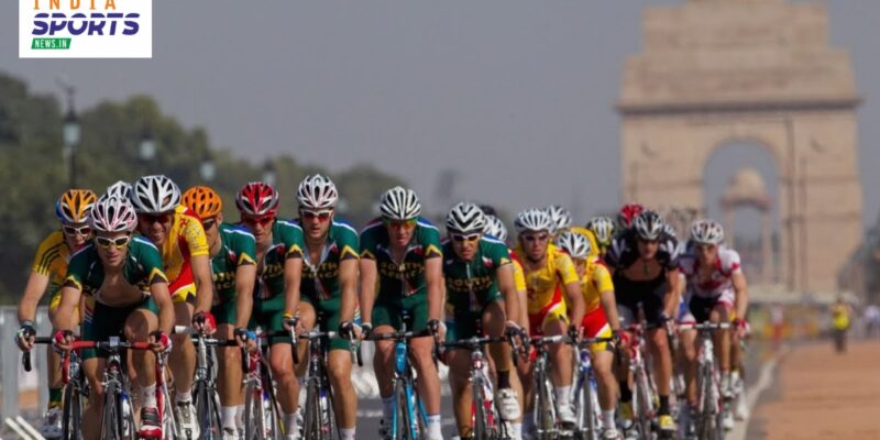 Cyclists competing in a road cycling race as Pune prepares to host the 2032 UCI Road World Championships